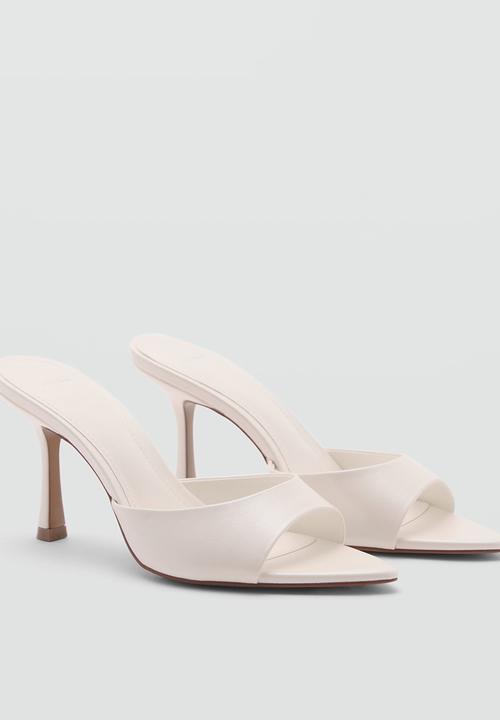 MANGO - Pepyv mule heel - white