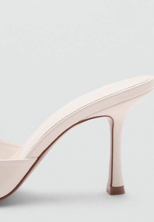 MANGO - Pepyv mule heel - white