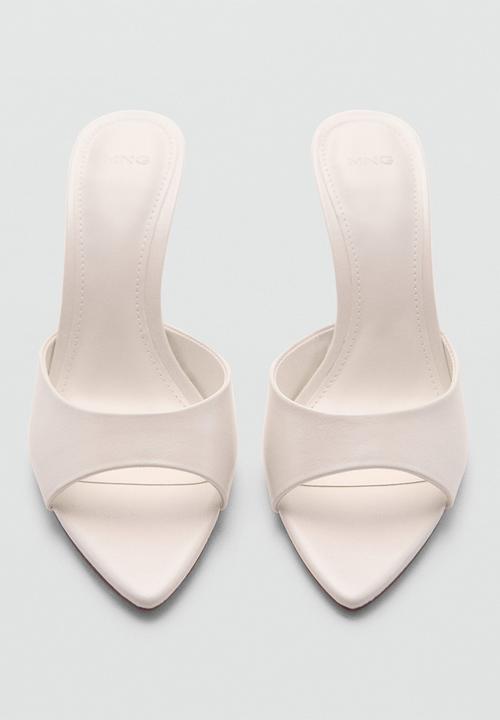 MANGO - Pepyv mule heel - white