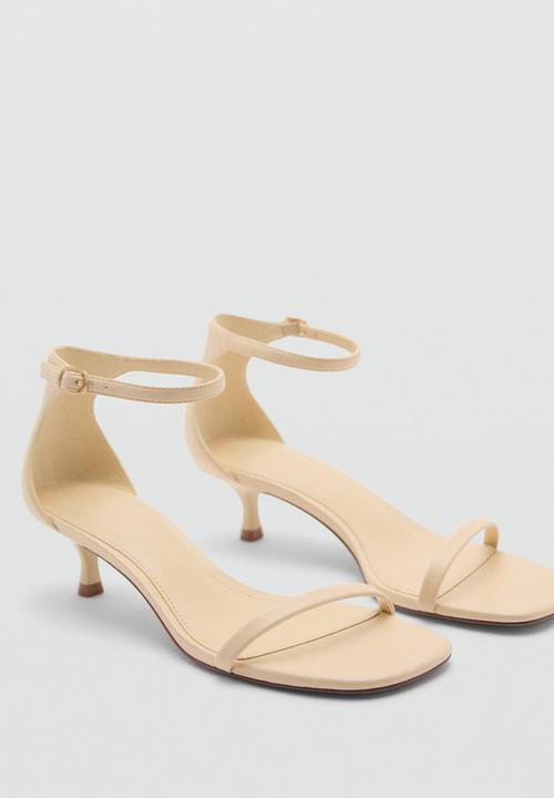 MANGO - Flora midi heel - light pastel yellow