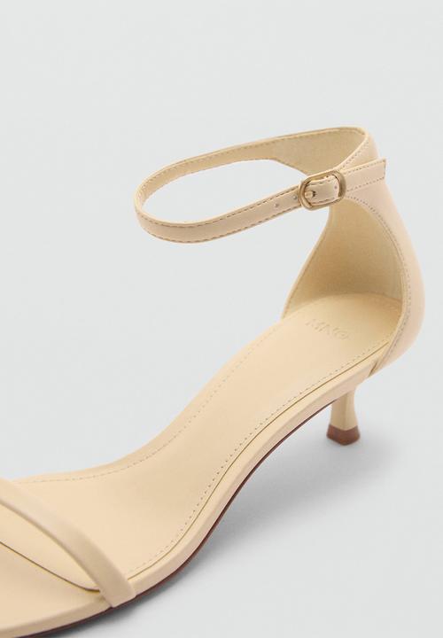 MANGO - Flora midi heel - light pastel yellow