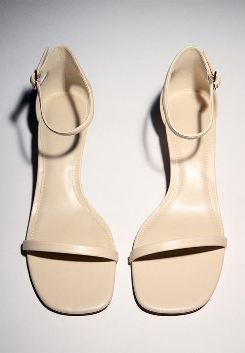 MANGO - Flora midi heel - light pastel yellow