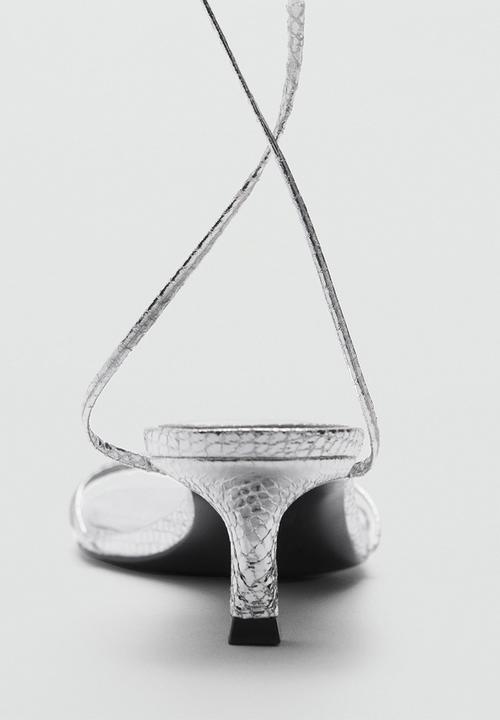 MANGO - Mara strappy heel - silver