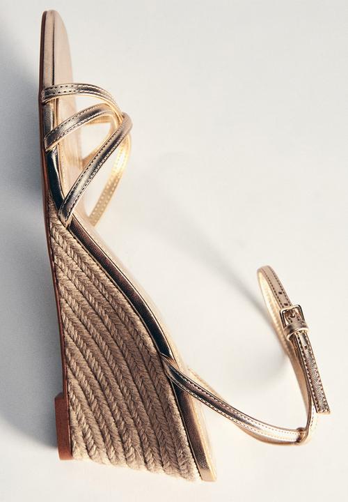 MANGO - Sibi wedge - gold