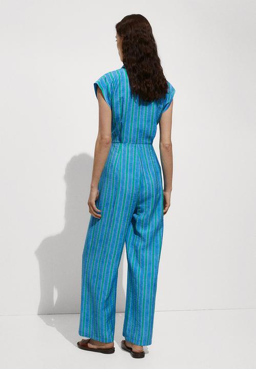 MANGO - One-Piece Suit Moraima - Medium Blue