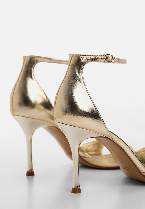 MANGO - Olen1 ankle strap heel - gold