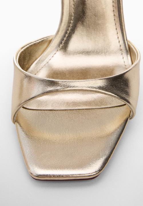 MANGO - Olen1 ankle strap heel - gold