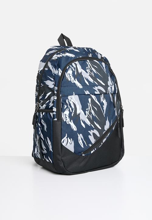 Pop Candy - 3 Piece printed back pack set - blue & black