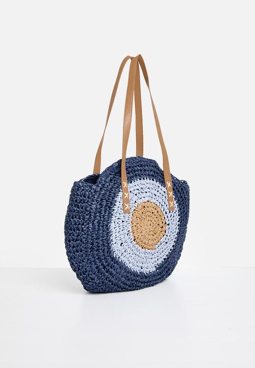 Pop Candy - Straw bag - dark & light blue