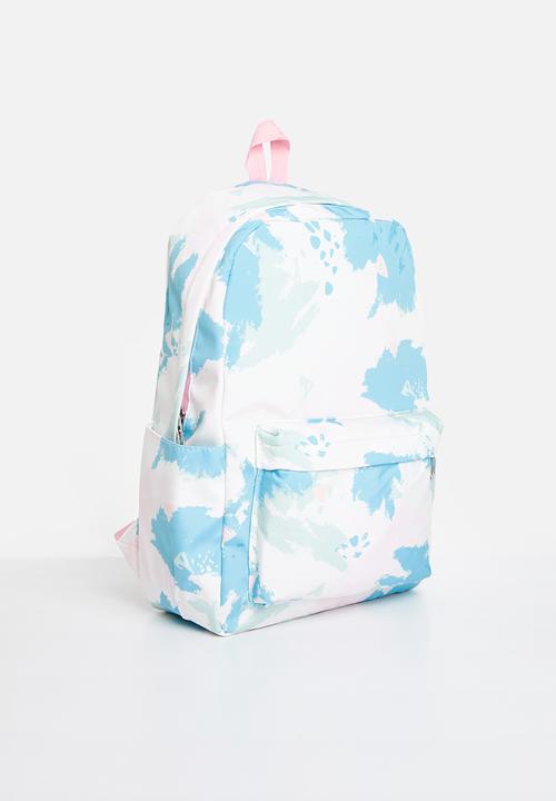 Pop Candy - 3 Piece abtract print bag set - blue