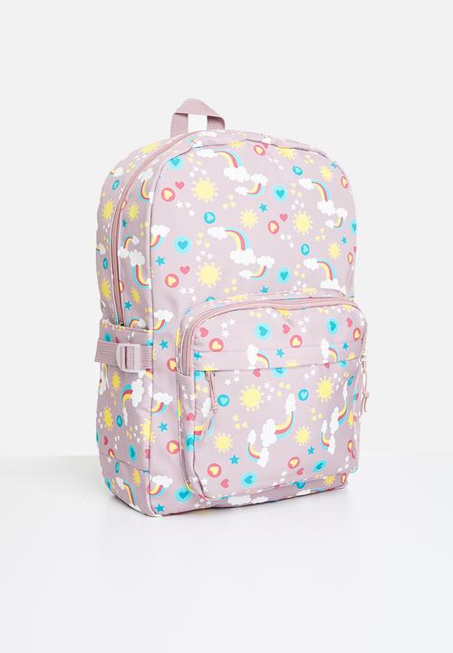 Pop Candy - 3 Piece printed back pack set - purple