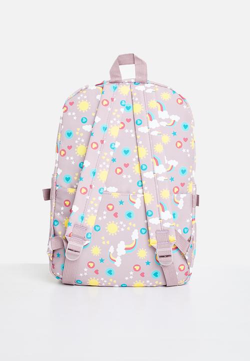 Pop Candy - 3 Piece printed back pack set - purple