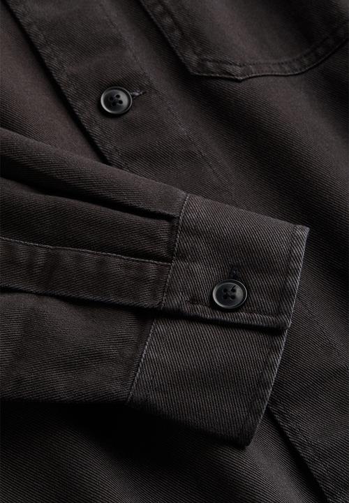 H&M - Regular fit twill shacket - dark brown