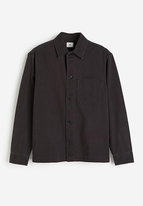 H&M - Regular fit twill shacket - dark brown