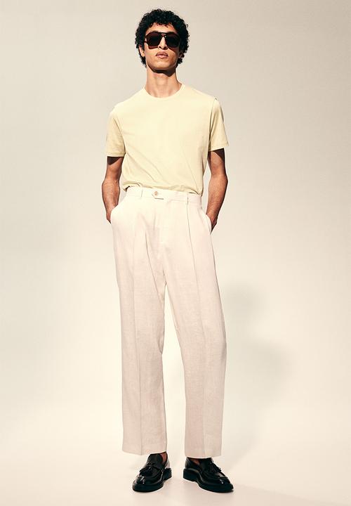 H&M - Slim fit pima cotton T-shirt - beige