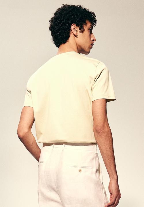 H&M - Slim fit pima cotton T-shirt - beige