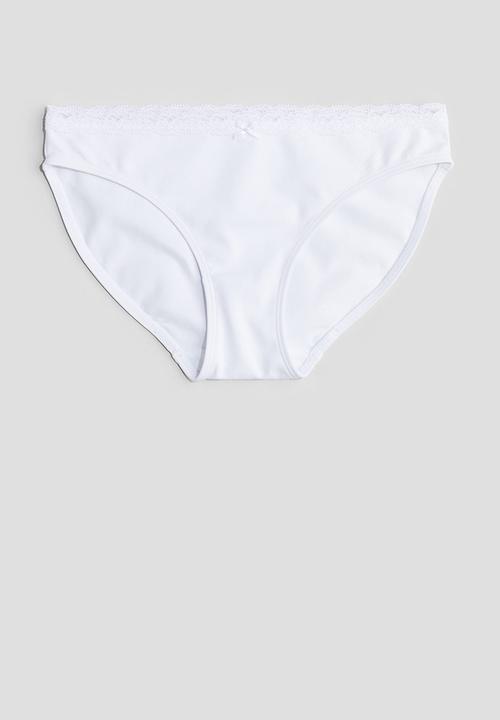 H&M - 3-pack cotton briefs - white,black,grey