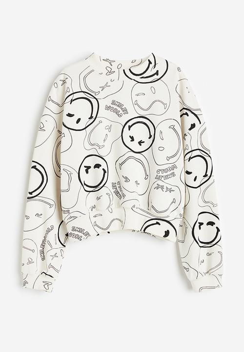 H&M - Oversized sweatshirt - white multi