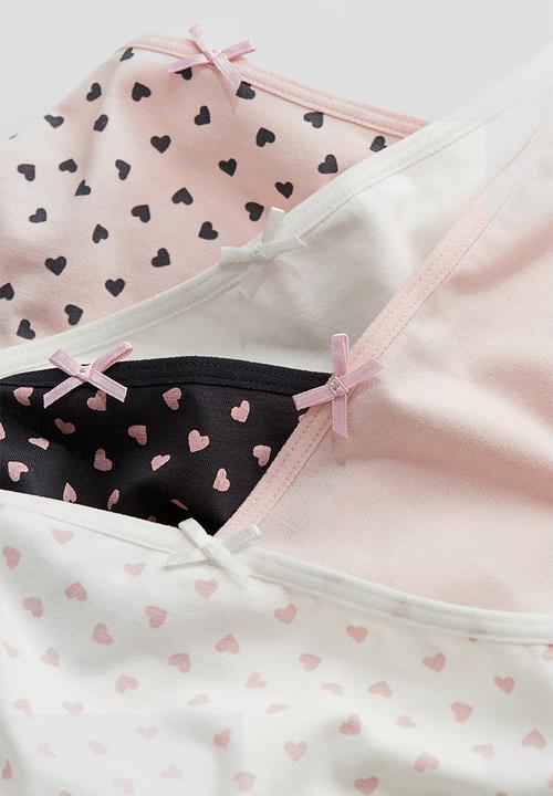 H&M - 5-Pack cotton briefs - light pink hearts