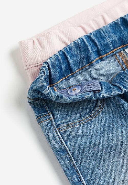 H&M - 2-pack treggings - blue & pink