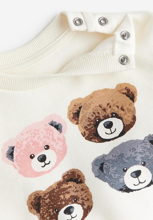H&M - Sweatshirt - white teddy bears 