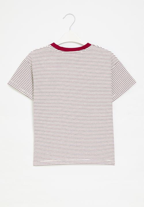 Pop Candy - Striped tee - red