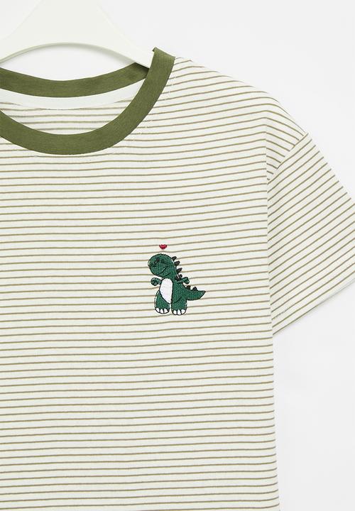Pop Candy - Striped tee - green