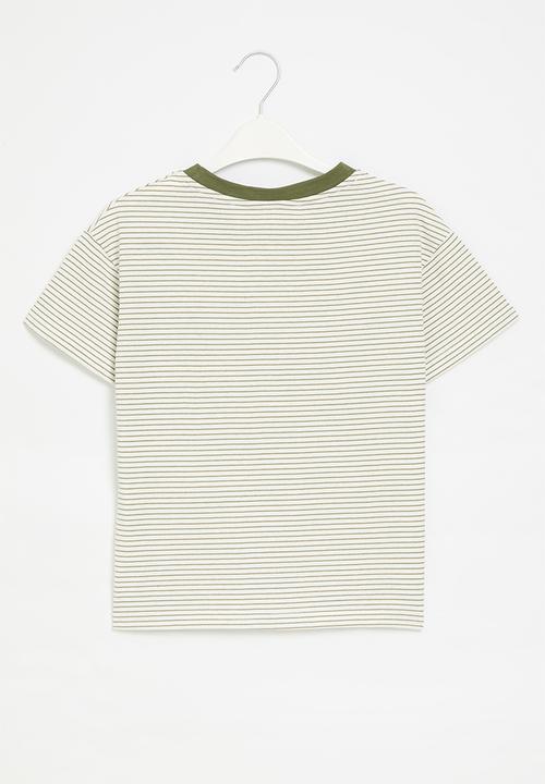Pop Candy - Striped tee - green