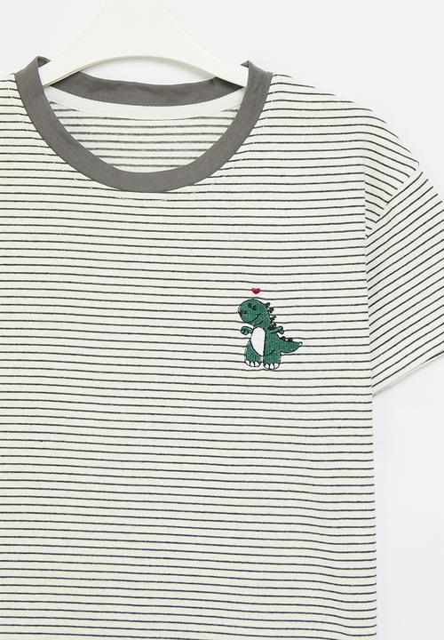 Pop Candy - Striped tee - grey