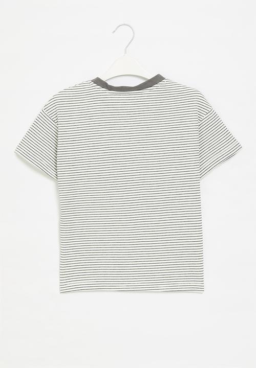 Pop Candy - Striped tee - grey