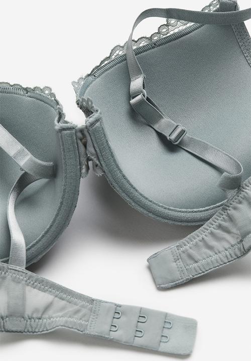 H&M - Lace push-up bra - light turquoise