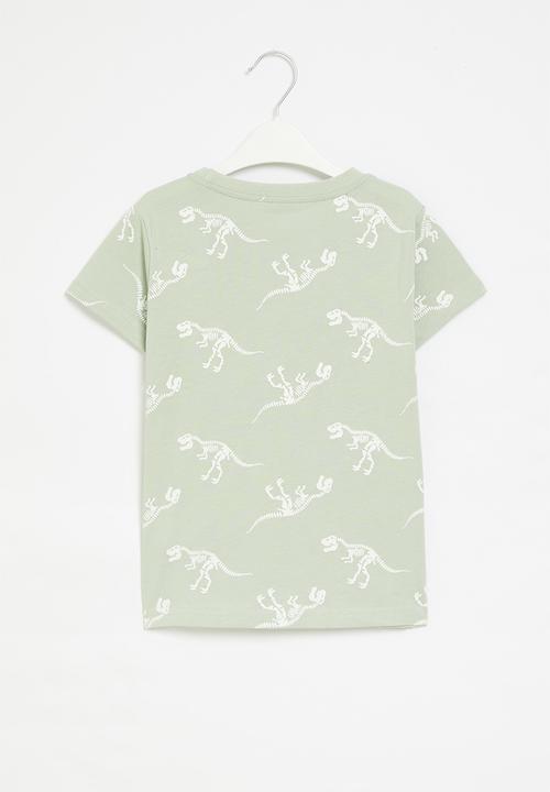 Pop Candy - Printed tee - sage green