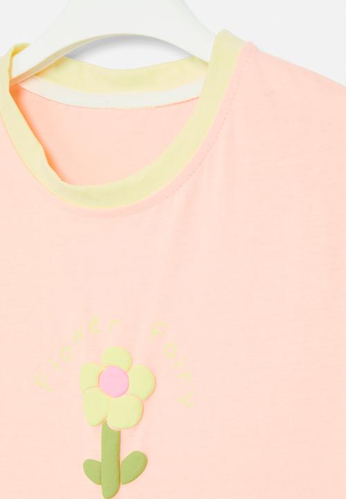Pop Candy - Floral print tee - light pink
