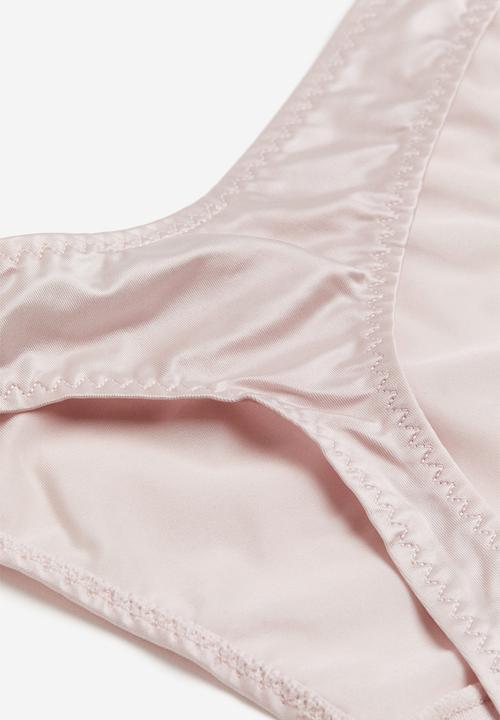 H&M - Satin thong briefs - powder pink