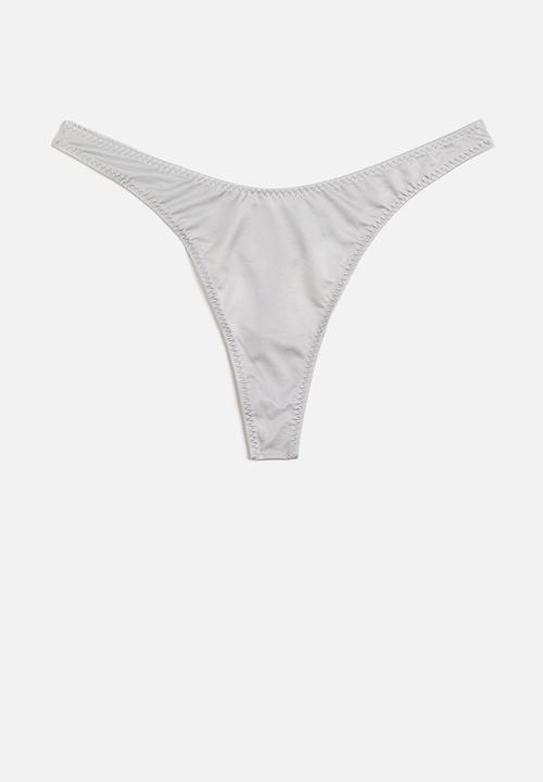 H&M - Satin thong briefs - light grey