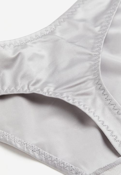 H&M - Satin thong briefs - light grey