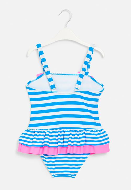 Pop Candy - Striped swimsuit - blue