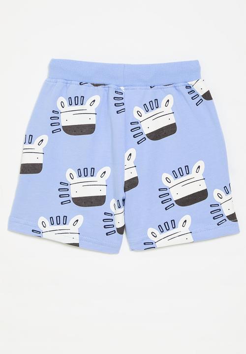 Pop Candy - Printed shorts - blue & white