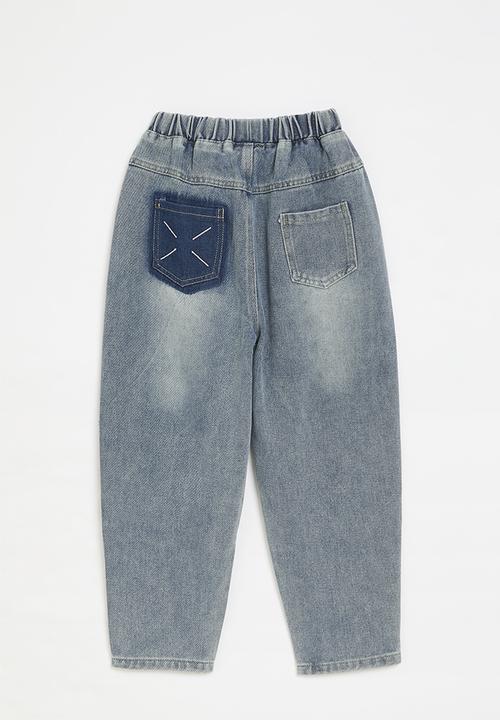 Pop Candy - Denim jogger - stone wash