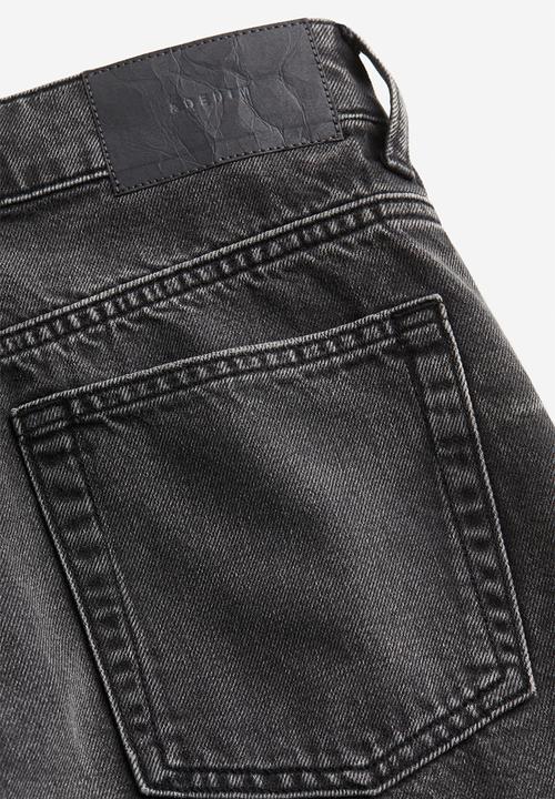 H&M - High denim shorts - black