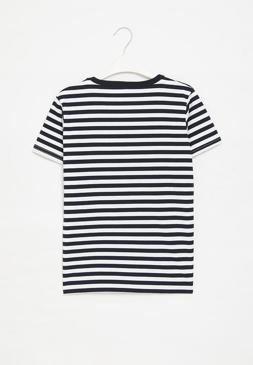 Pop Candy - Printed tee - navy & white