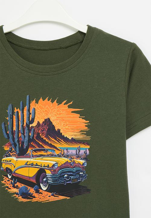 Pop Candy - Printed tee - olive green