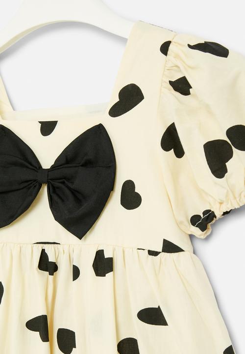 Pop Candy - Polka dot dress - ecru & black