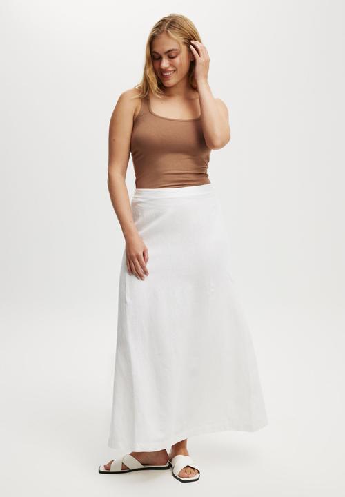 Cotton On - Haven Maxi A-Line Skirt - White