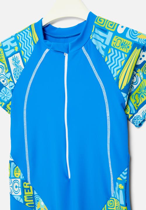Pop Candy - Printed swimsuit - blue