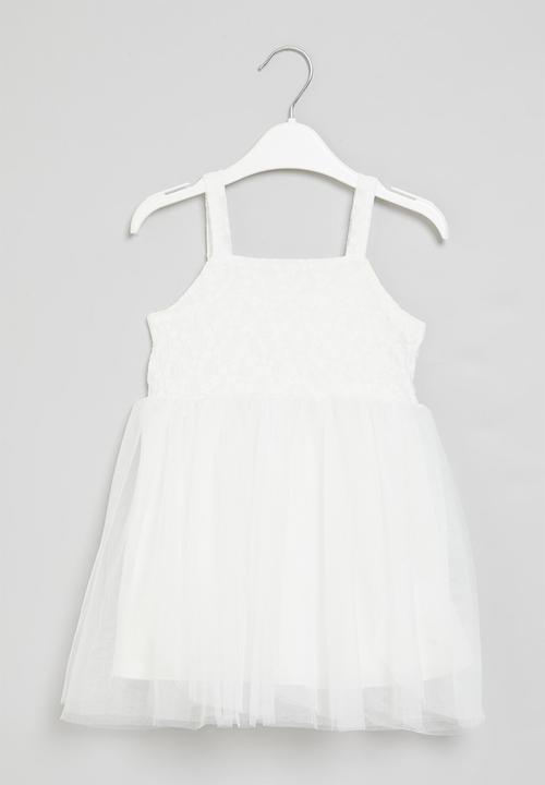 Pop Candy - Cami mesh dress - white