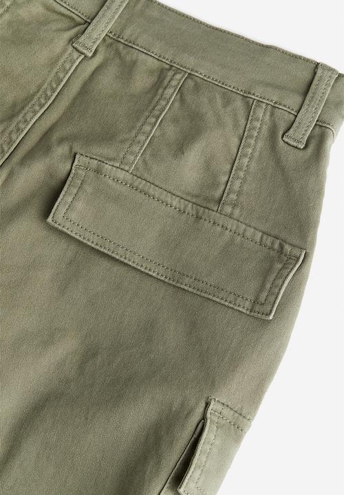 H&M - Twill cargo trousers - khaki green