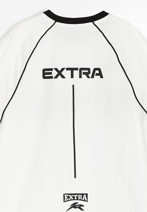 H&M - Long-sleeved printed top - cream extra