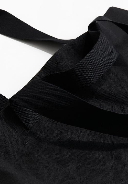 H&M - Canvas shopper - black