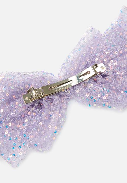 Pop Candy - Sequined bowknot headband - purple